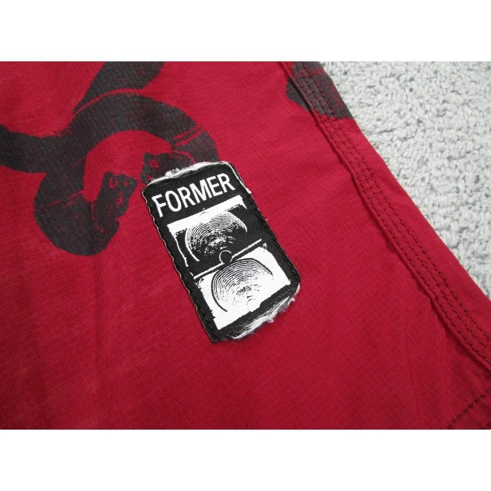 Former Dane Reynolds Board Shorts Mens 34 Red Monkey Print Swim Trunks Ripstop